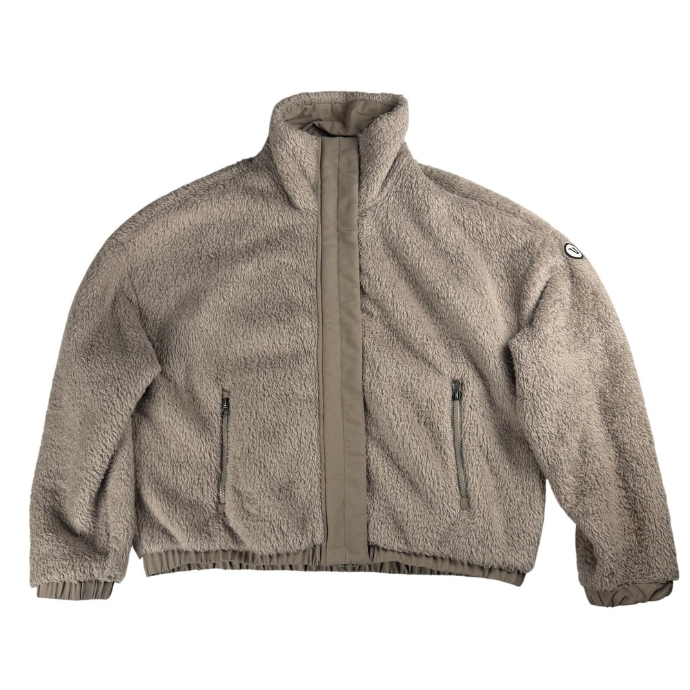 Vuori Women's Cozy Sherpa Full Zip Fleece Jacket Tan Medium VW530 - Picture 6 of 14